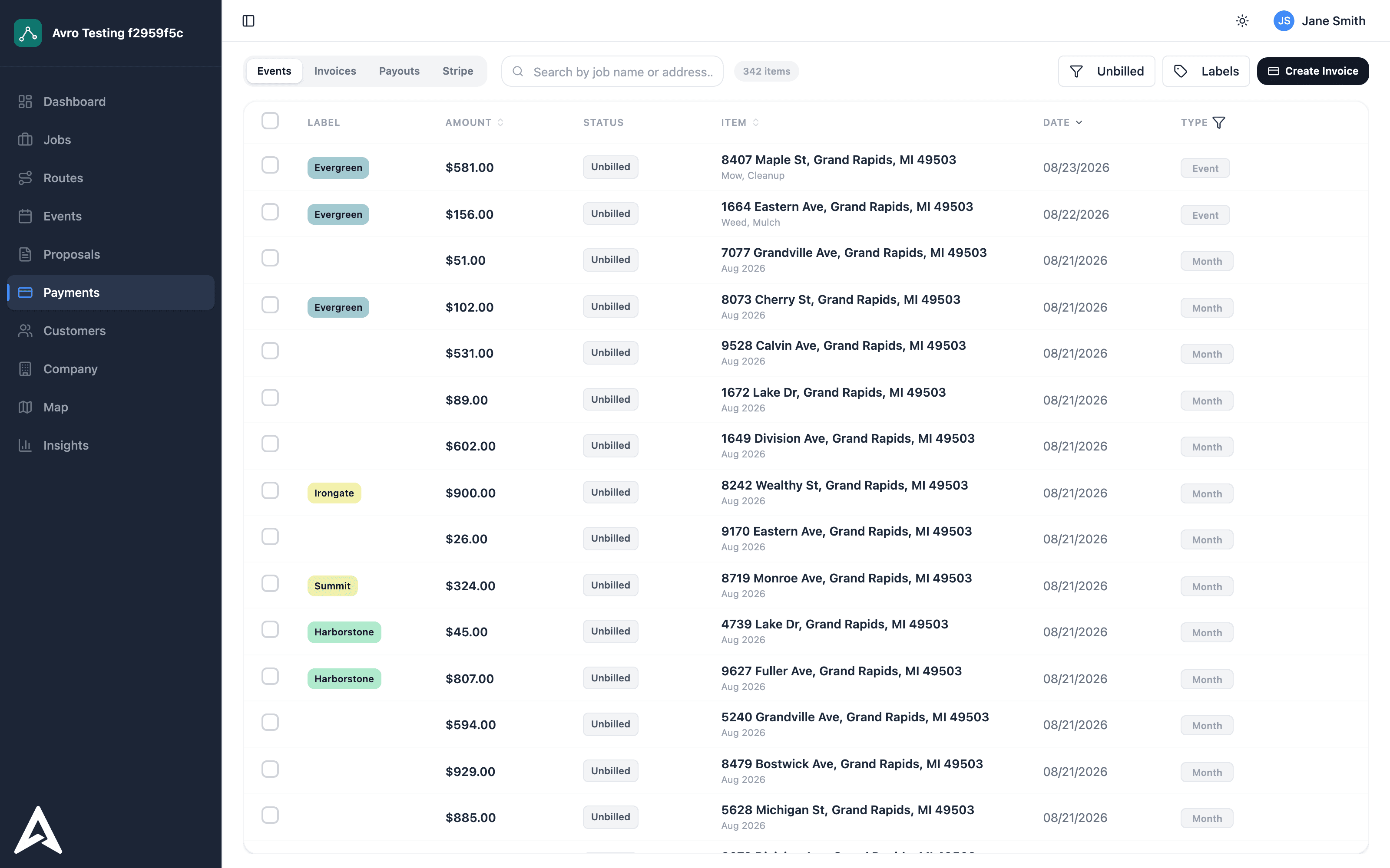 Using Avro: Autobilling from First Visit to Paid Invoice